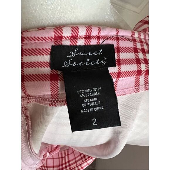 Pink & Red Plaid Heart Skirtall Plus Size 2 - Picture 4 of 6